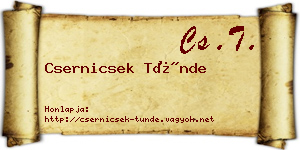 Csernicsek Tünde névjegykártya