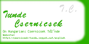 tunde csernicsek business card